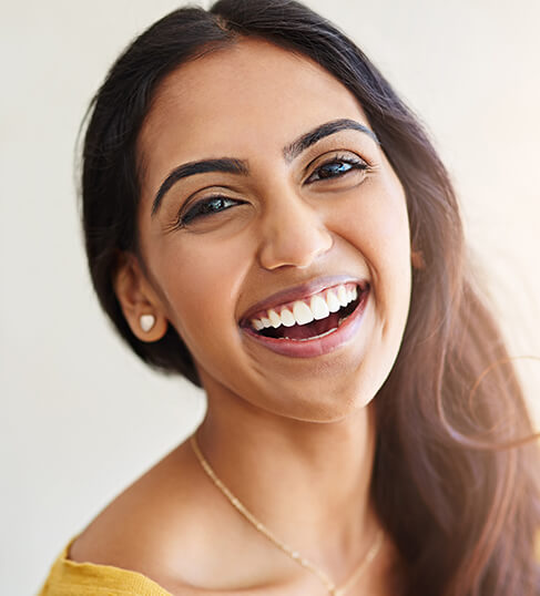 woman with a beautiful, straight smile