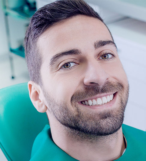 man at orthodontist